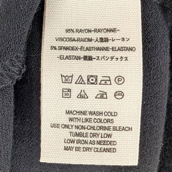 Free People Black Flutter Sleeve V-Neck Cutout Just A Twist Tee Blouse Top Small - Picture 9 of 9